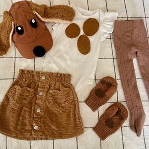 Homemade toddler dog costume